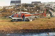 OY-HBH at Ilulissat heliport, Greenland